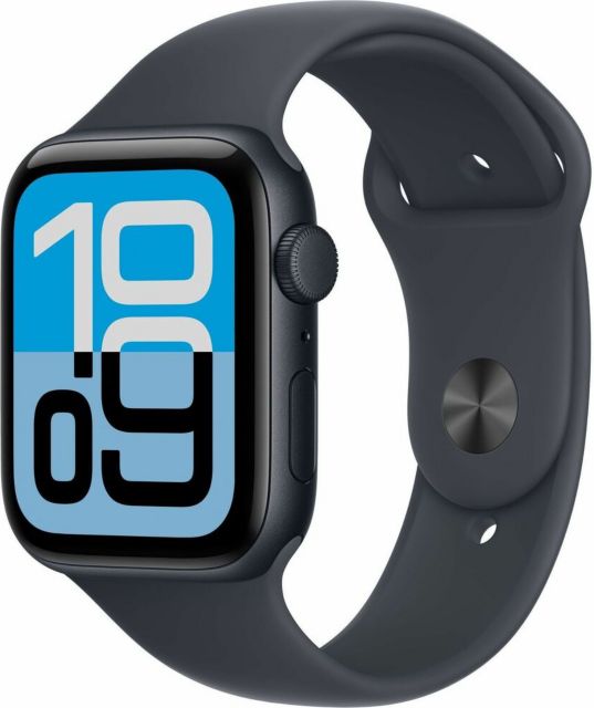 Apple Watch SE 3 GPS 44mm Midnight Aluminum Case with Midnight Sport Band - M/L